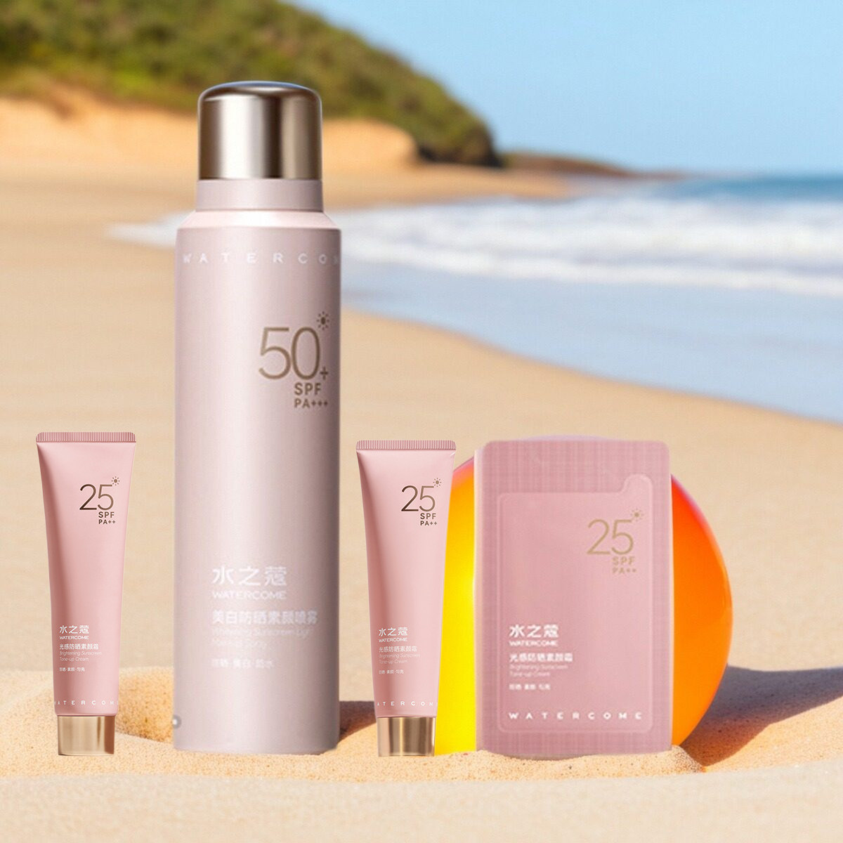 水之蔻防晒美白素颜霜脸部自然女身体懒人霜保湿喷雾身体乳男脖子