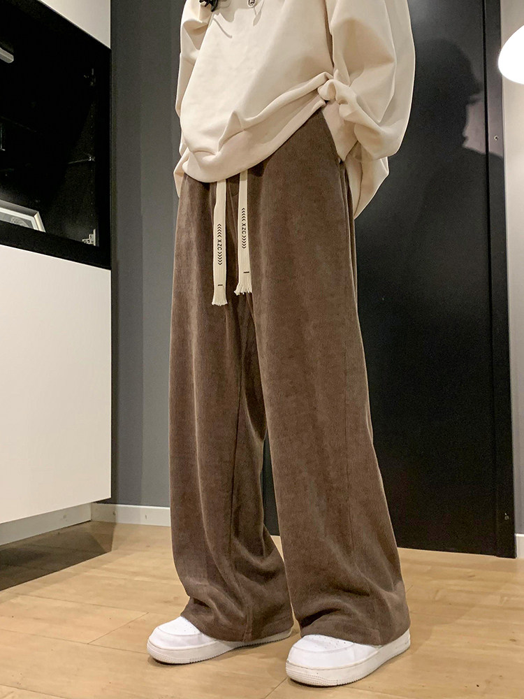 春款纯色休闲裤男生宽松直筒长裤运动裤D312-KD530-P50,男装休闲裤,电商D312