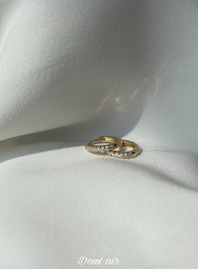 绝甜空气/耳扣女ins简约气质小巧耳圈2021年新款潮通勤耳环镀金