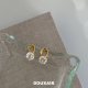 金属锆石耳钉纯银交错灵动水钻耳饰小众设计高级感耳环女精致百搭