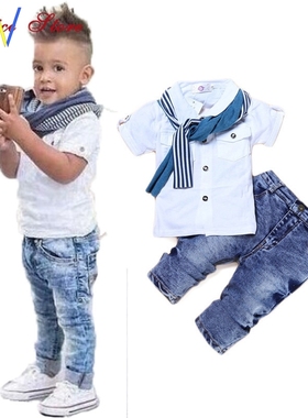 For Baby boy kid T-Shirt jeans pants shirt Clothes Kids Boys