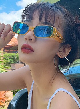 women sunglasses retro square hip hop sun glasses 2019女墨镜