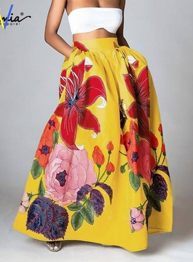 Bottoms Skirt Skirts Floral Holiday Sexy Women for long Maxi