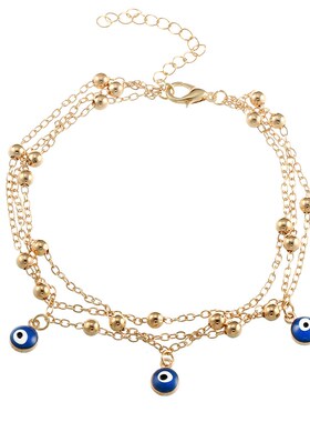 Turkish Blue Evil Eyes Beads Anklets Women Pendant Foot Gift