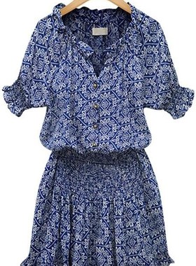 Summer Ruffles Beach Long Vestidos Boho Dress Half Sleeves