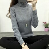 winter slim half ladies turtleneck women knit sweater
