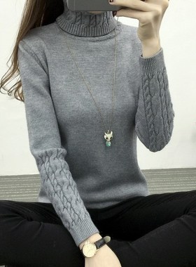 ladies winter half turtleneck women slim slim knit sweater