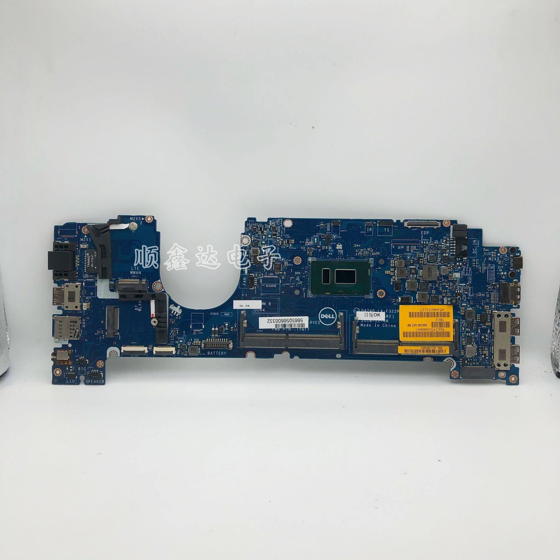 适用于戴尔/dell 7490 笔记本主板 la-f322p  i7-8650 原装拆机