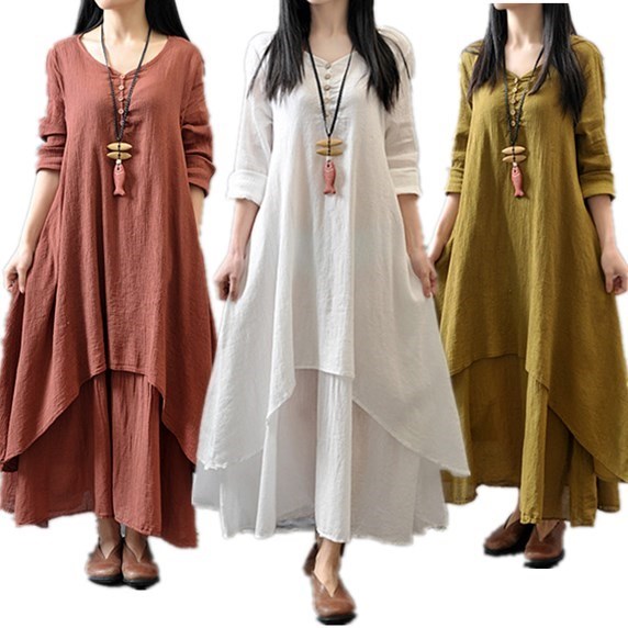 plus-size fashion summer women dress loose ladies dresses女