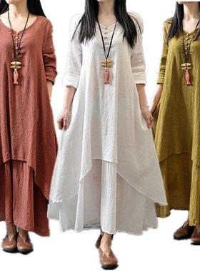 plus-size fashion summer women dress loose ladies dresses女