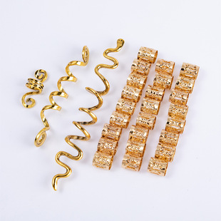 Women Braids Dreadlock Beads Metal Hair Clips Decoration