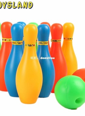 11cm Height Kids Plastic Bowling Set Outdoor Mini