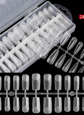 Clear False Nails Tips Half Cover Acrylic Manicure延长美甲片