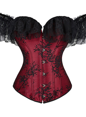 200斤宫廷哥特式塑身衣胸衣蕾丝花边外贸特大码女装速卖通亚马逊