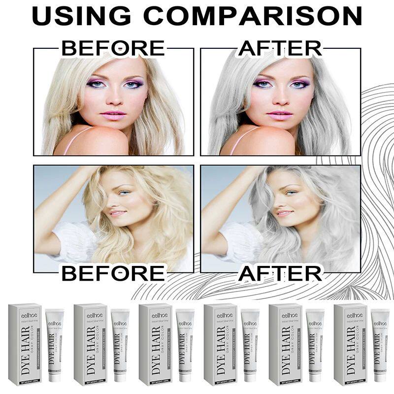 100ml Gray Hair Dye Fashion Hair Permanent Gray Hair Cream N