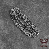 kozooS925纯银十字项链太角链男女长款 毛衣链裸链项链情侣简洁