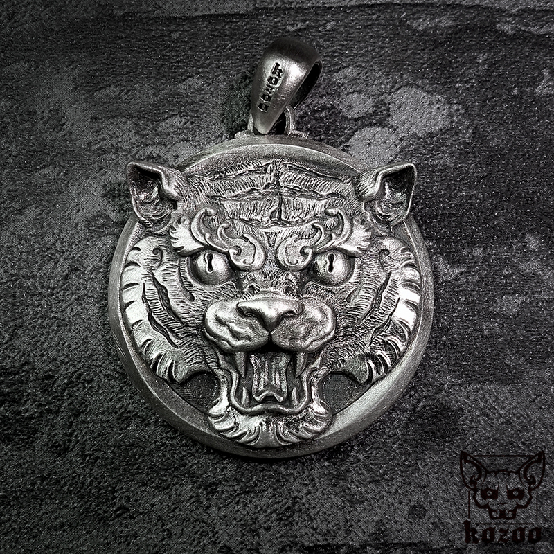 kozoostudio生肖挂坠925纯银老虎