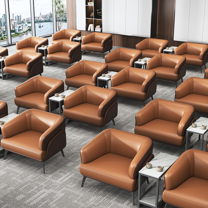 轻奢高级感2025年新款会议室沙发