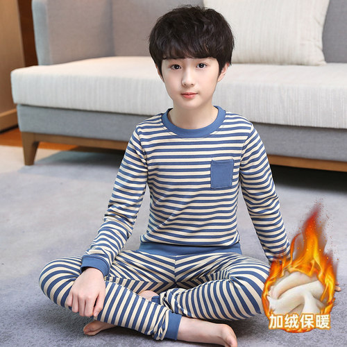 男童内衣套装加绒冬季
