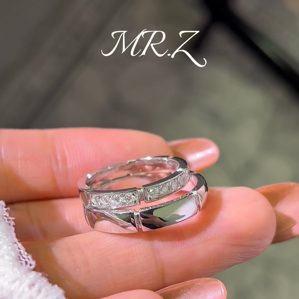 【新品 三生三世】925银培育钻石戒指经典款求婚结婚订婚情侣对戒