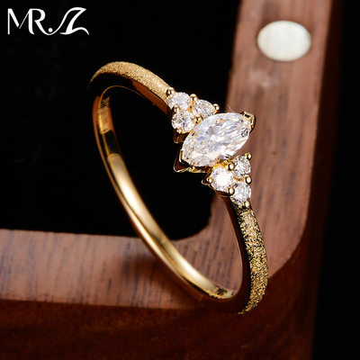 925纯银0.3克拉培育钻石戒指女