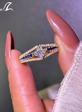 0.5克拉培育钻石戒指女