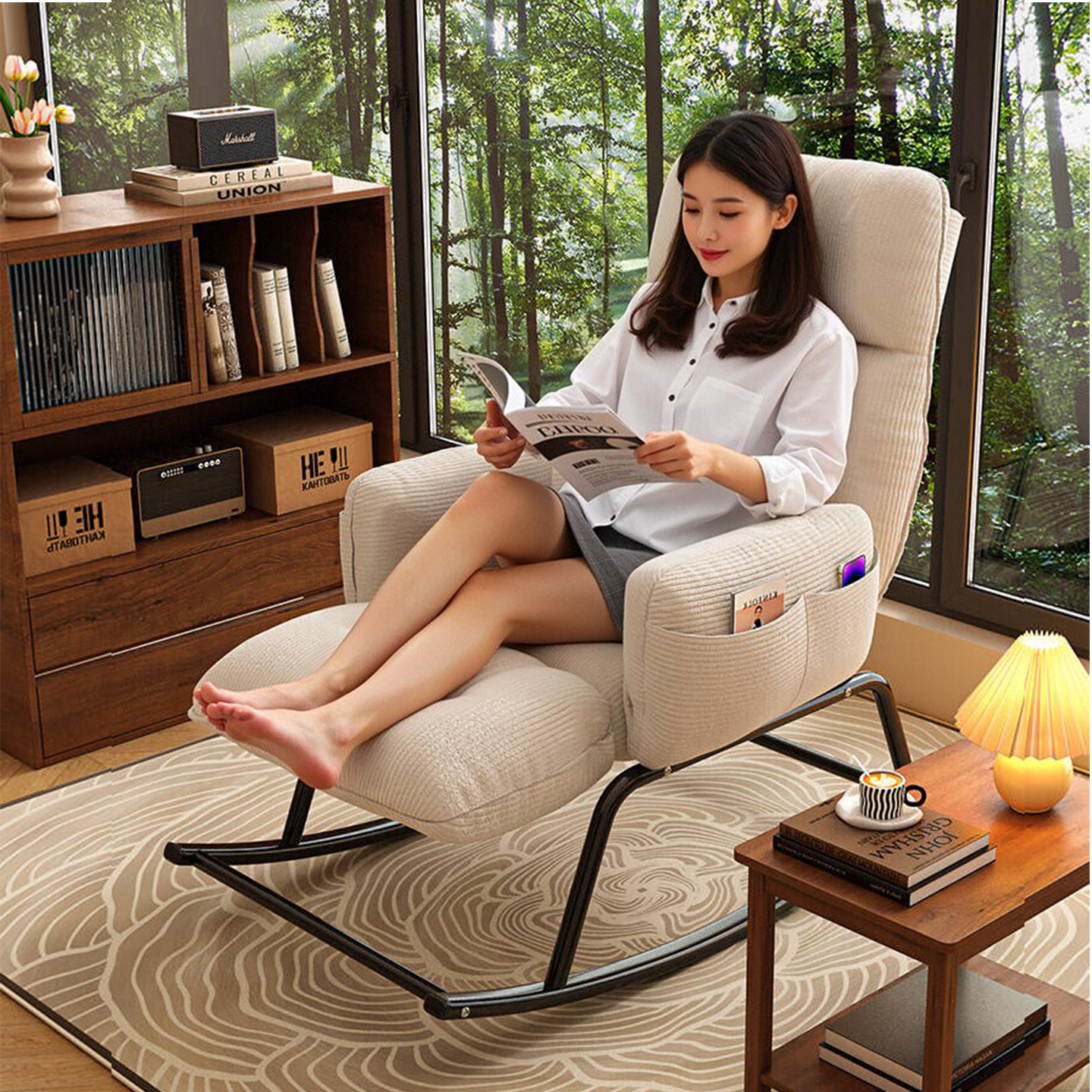 复古摇椅懒人躺椅家用阳台休闲单