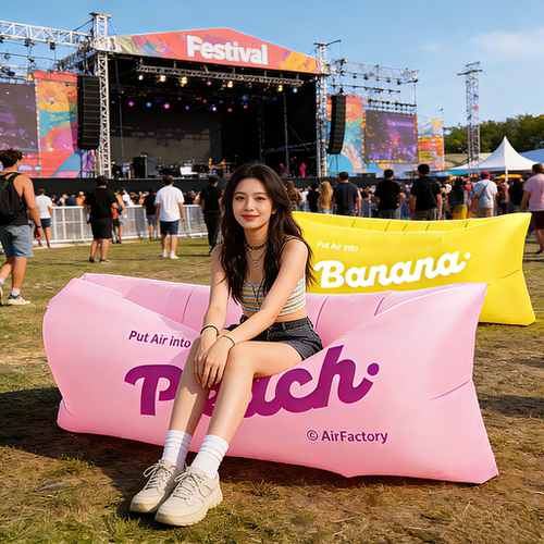 音乐节充气沙发懒人便携式户外露营野营神器成人空气床双人坐躺椅