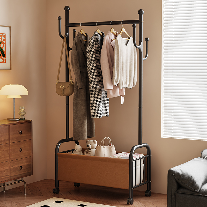 卧室落地挂衣架家用置物架子