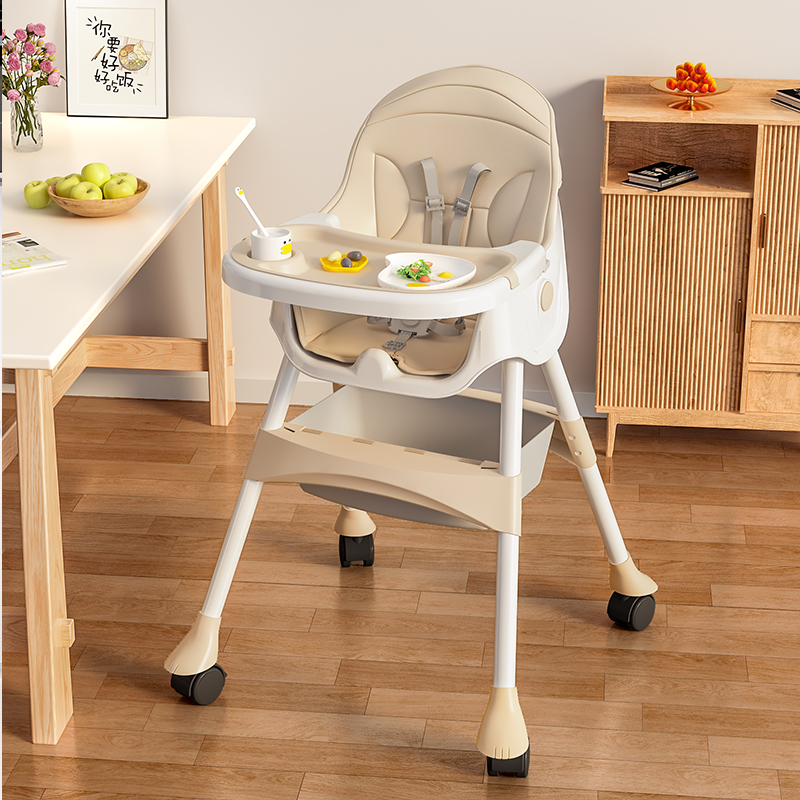 宝宝餐椅可折叠高脚宝宝椅婴儿吃饭成长家用餐桌椅子便携儿童座椅