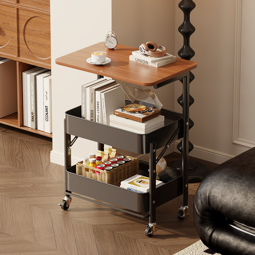 新款中古风小推车置物架落地