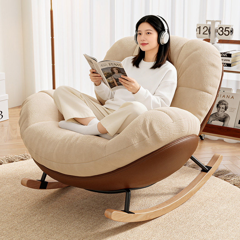 2026新款蛋壳摇摇椅躺椅成人大人阳台家用客厅休闲单人懒人沙发椅,住宅家具,摇椅,淘宝优惠券,粉丝福利购,淘宝优惠卷