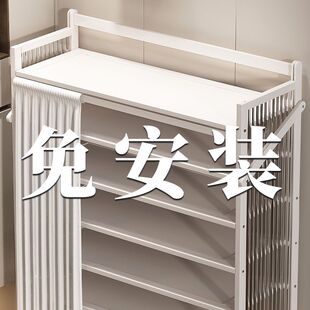 柜 竹鞋 可折叠鞋 架子家用门口多层简易室内防尘出租房用收纳免安装