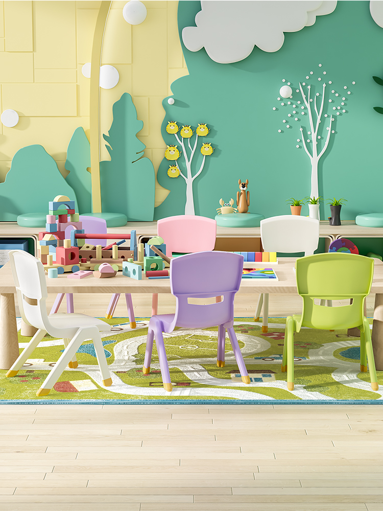 宝宝椅子靠背椅小凳子家用塑料矮凳加厚板凳儿童防滑凳幼儿园座椅