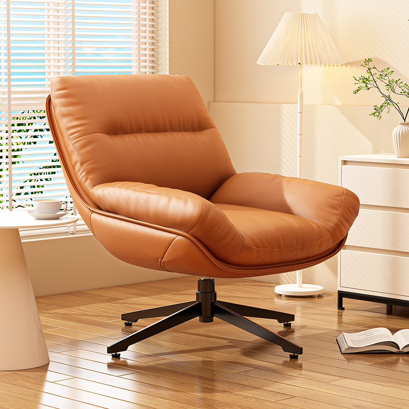 意式单人旋转沙发椅家用客厅阳台书房休闲轻奢懒人躺椅劳伦斯转椅