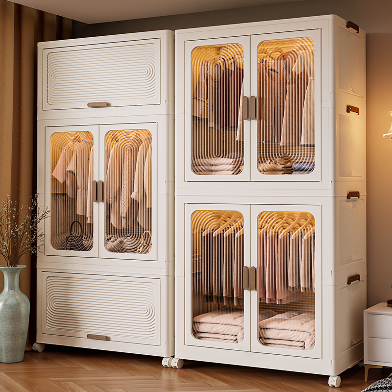 衣柜家用卧室免安装折叠简易衣柜出租房用结实耐用宝宝儿童衣柜
