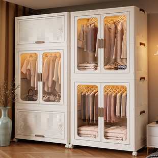 衣柜家用卧室免安装 折叠简易衣柜出租房用结实耐用宝宝儿童衣柜