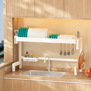 2025新款厨房水槽置物架多层多功能洗碗碟放盘架子碗架收纳沥水架