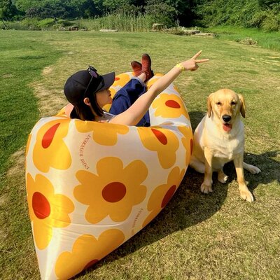 音乐节充气沙发懒人便携式户外露营野营神器成人空气床双人坐躺椅