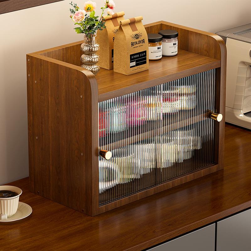 桌面置物架实木收纳架桌上多层水杯架办公桌杯架餐桌茶杯储物架