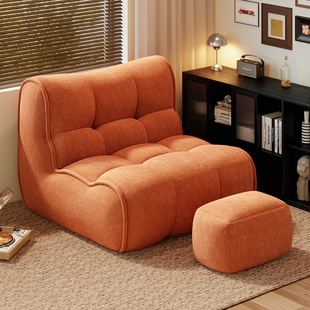 卧室单人小沙发椅2025新款 毛毛虫懒人沙发可躺可睡阳台休闲榻榻米