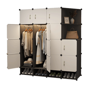 衣柜简易组装出租屋用衣橱结实家用卧室儿童挂衣柜小房间收纳储物
