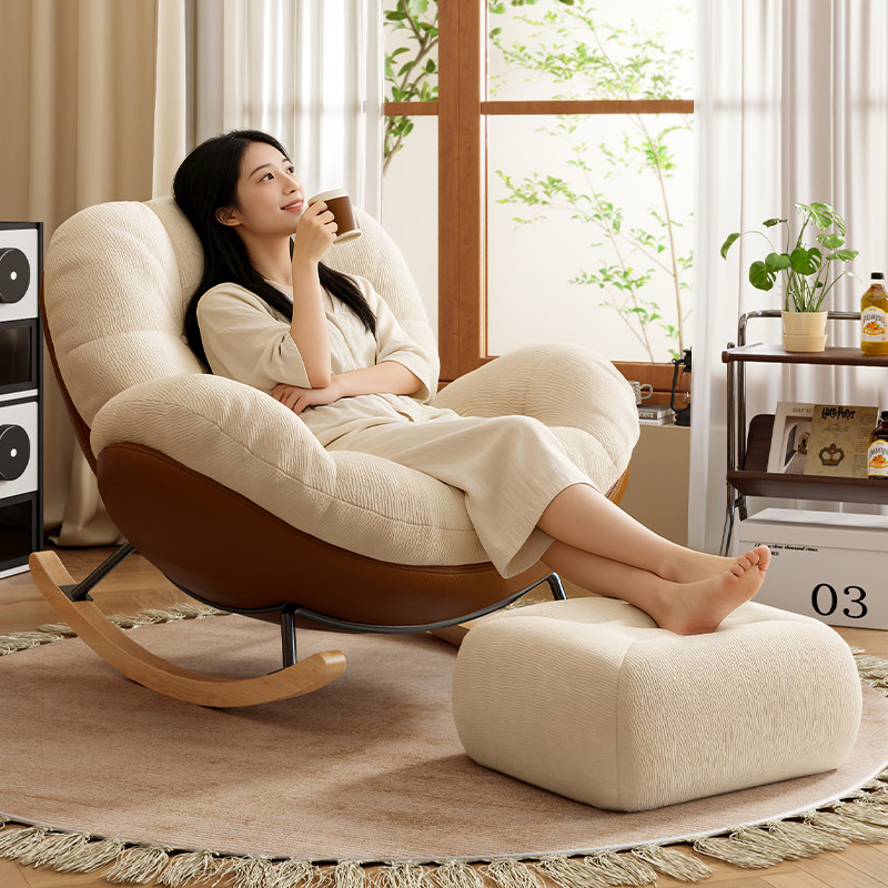 阳台家用摇摇椅躺椅休闲单人懒人沙发客厅轻奢蛋壳摇椅成人可睡觉,住宅家具,摇椅,淘宝优惠券,粉丝福利购,淘宝优惠卷