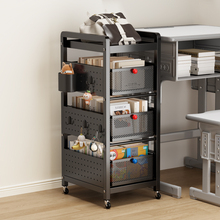 书包置物架落地可移动桌下书本书包零食小推车办公室书桌收纳书架