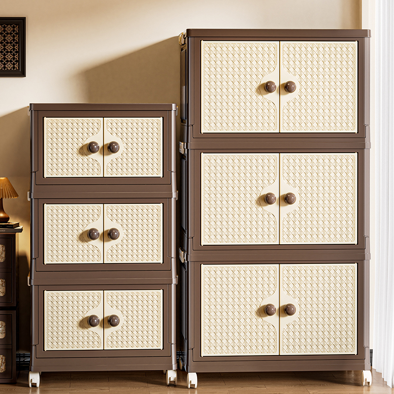 收纳柜免安装加厚折叠收纳箱家用卧室衣服大容量整理盒客厅零食架