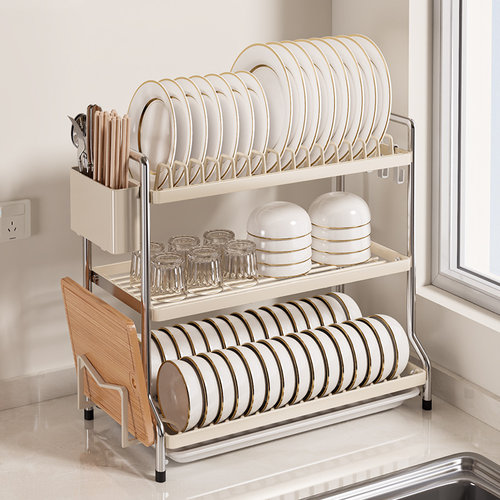 厨房多功能沥水碗碟收纳架置物架