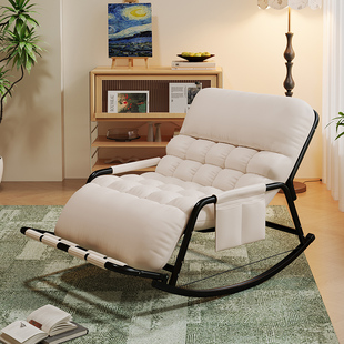 摇椅躺椅大人阳台休闲懒人沙发可躺可睡卧室单人摇摇椅子成人家用