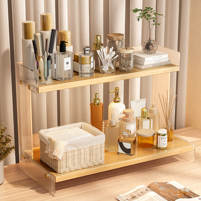 桌面置物架梳妆台化妆品收纳架办公室工位整理神器书桌文具置物架