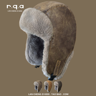2025年儿童帽子冬季加绒加厚男孩雷锋帽户外防风防寒保暖护耳骑行