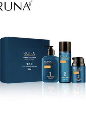 乳娜（RUNA）冬虫夏草男士焕能抗皱三件套 保湿乳爽肤水洁面啫喱